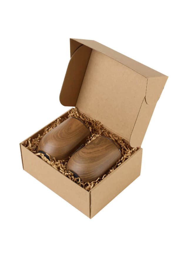 CORKCICLE Stemless Wine Cup Gift Set - Brown MISC