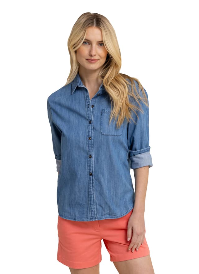 Southern Tide Women's Katherine Denim Shirt - Blue LG