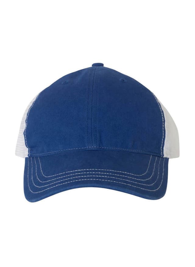 Richardson Garment-Washed Trucker Hat - Royal / White (ROW) MISC