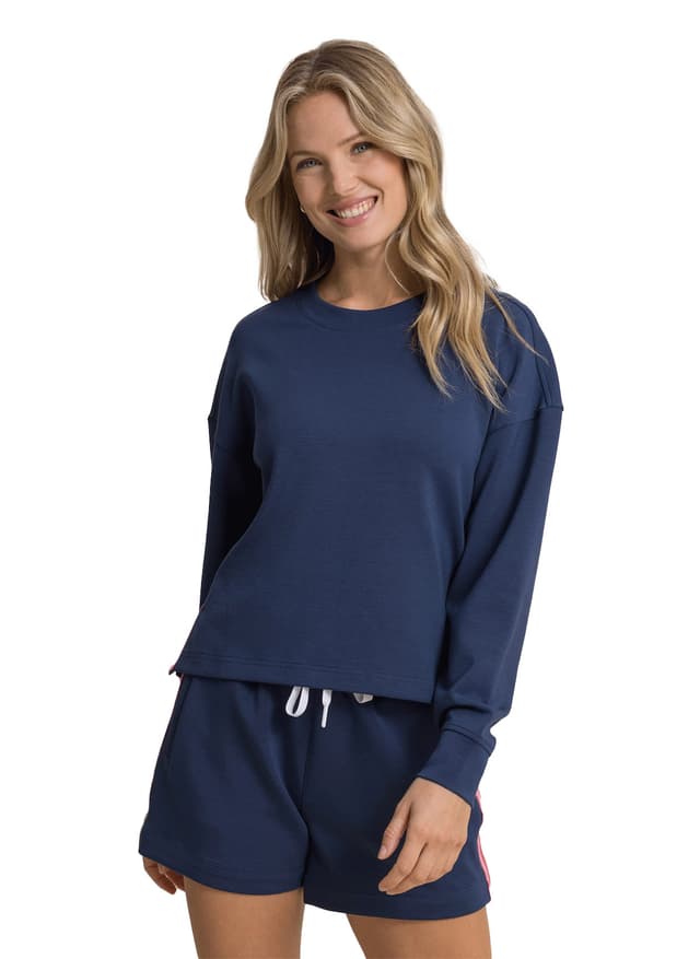 Southern Tide Women's Sabrina Side Stripe Sweatshirt - Navy LG