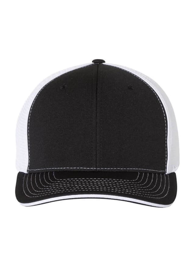 Richardson Fitted Pulse Sportsmesh with R-Flex Hat - Black LG/XL