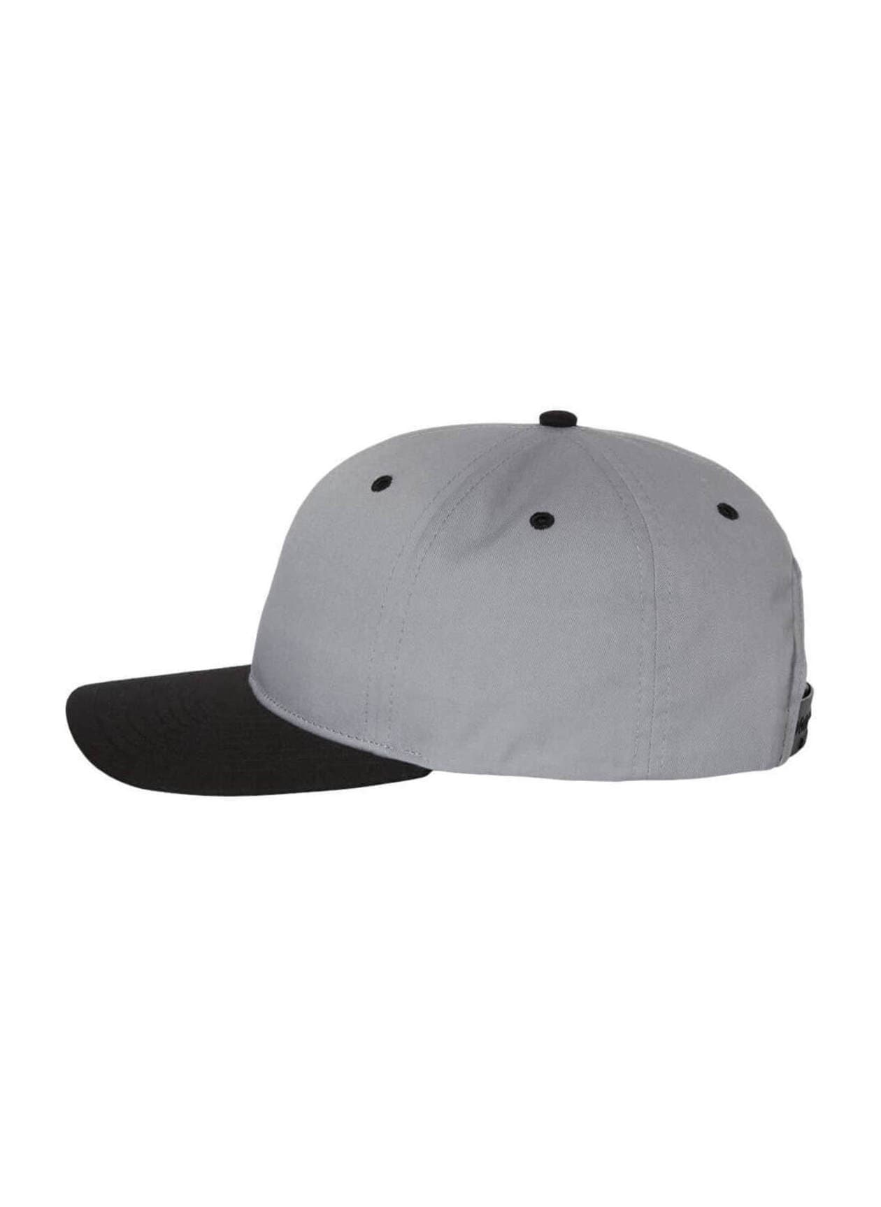 Richardson Pro Twill Snapback Hat - Black,Light Grey MD/LG