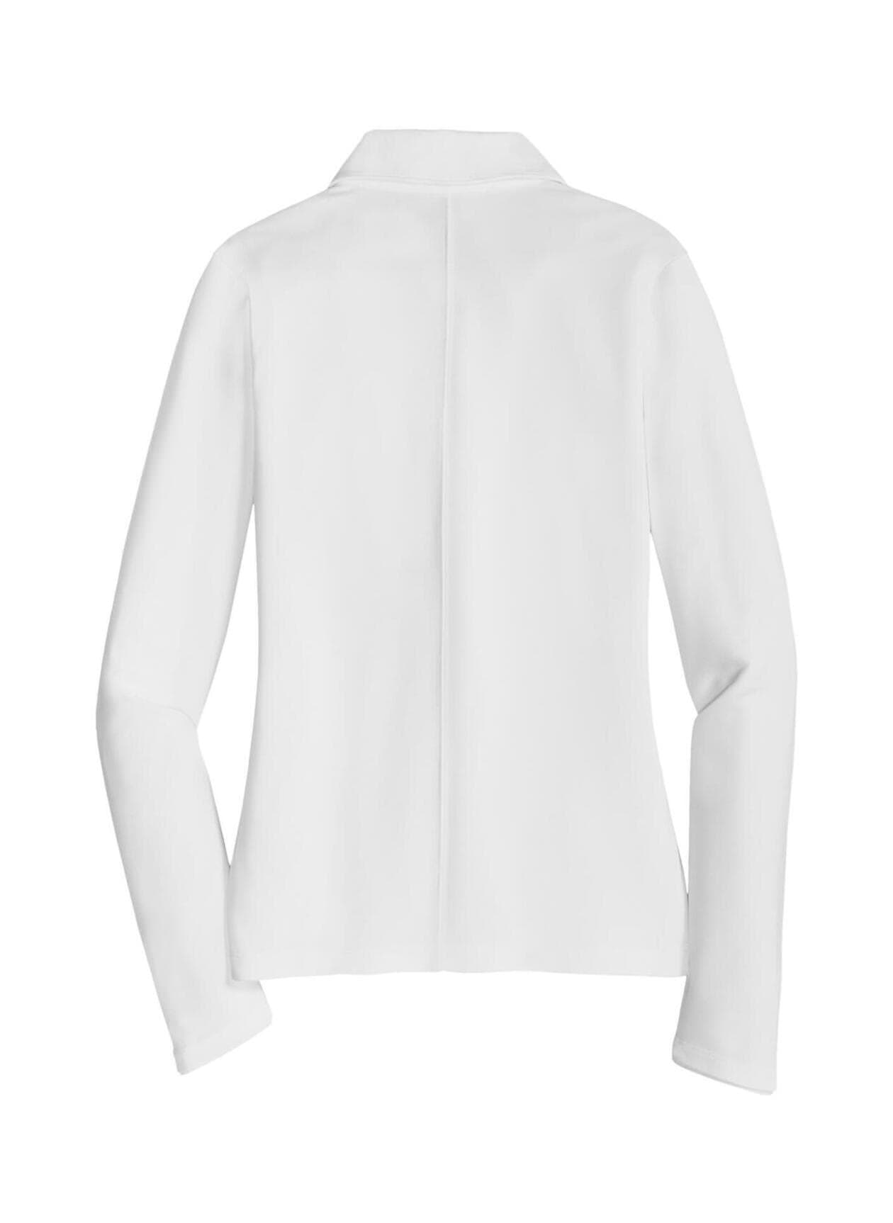 Nike Women's Dri-FIT Tech Long-Sleeve Polo - White LG