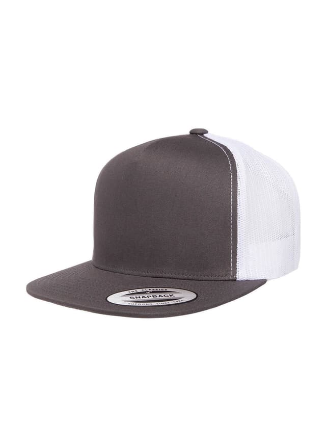Yupoong 5-Panel Classic Trucker Hat - White,Dark Grey MISC