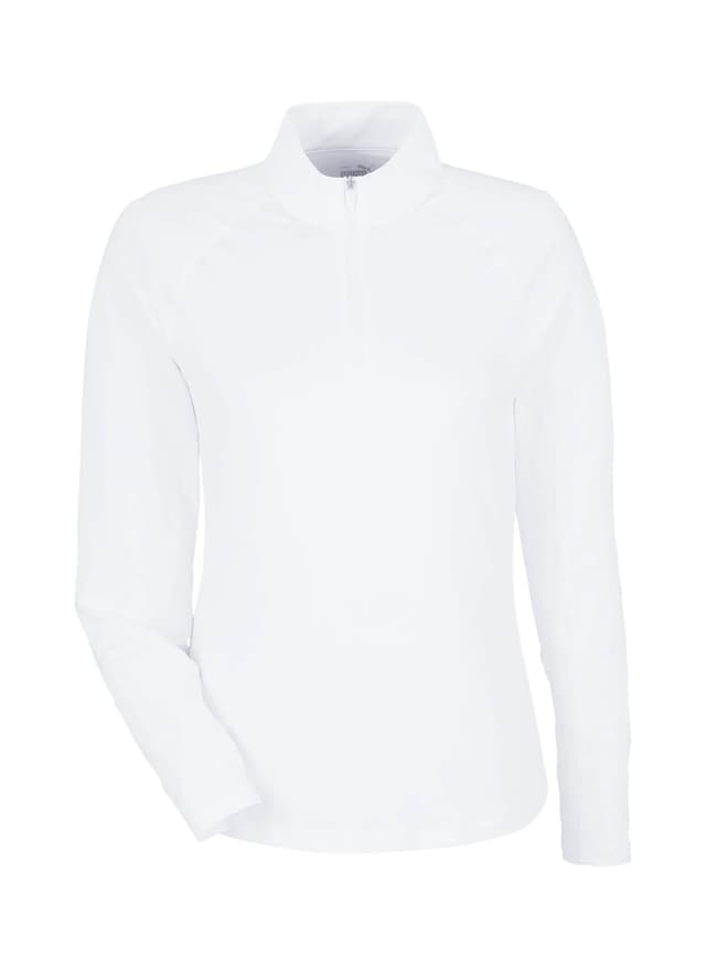 PUMA Women's You-V Quarter-Zip - White LG