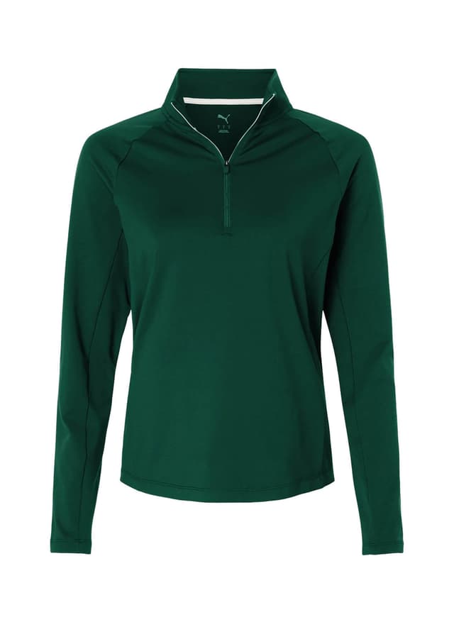 PUMA Women's Pure 2.0 Quarter-Zip - Green LG