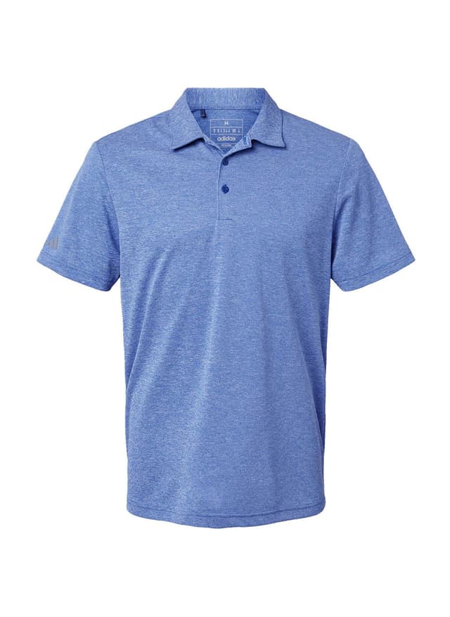 Adidas Men's Heathered Polo - Blue 3XL