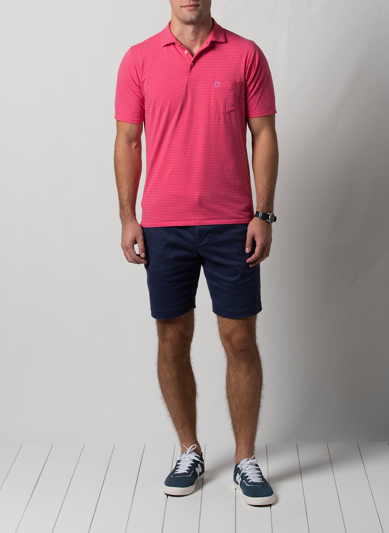 B. Draddy Men's Greg Polo - Pink LG