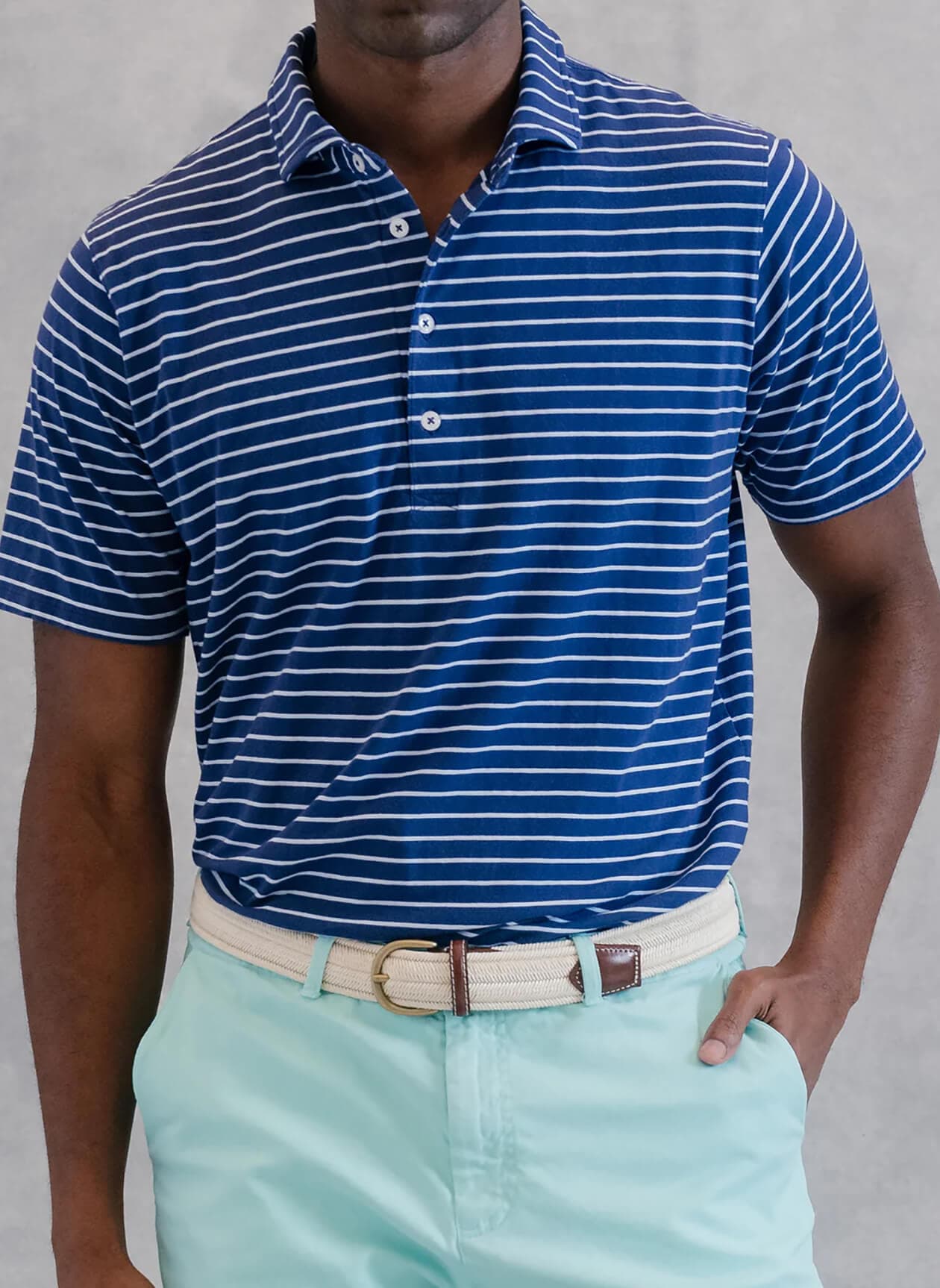 B. Draddy Men's Dobyns Polo - Navy LG