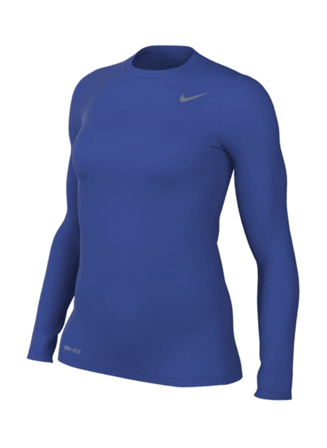 Nike Women's Legend Long-Sleeve Crew T-Shirt - Blue LG