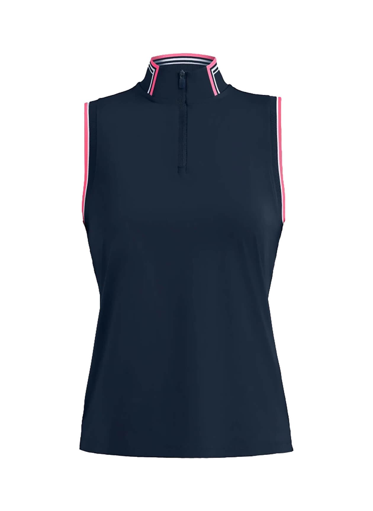G/FORE Women's Silky Tech Nylon Mock Neck Quarter-Zip Polo