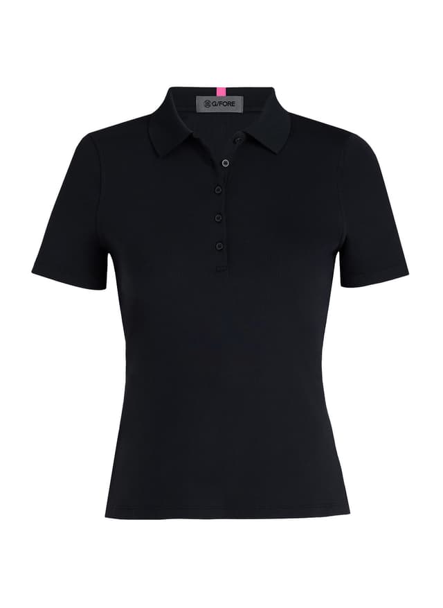 G/FORE	 Women's Tech Nylon Rib Polo - Black LG