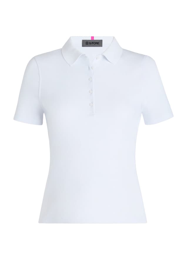 G/FORE	 Women's Tech Rib Nylon Polo - White LG