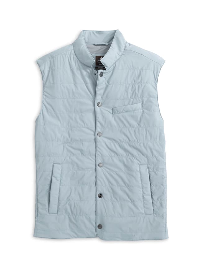 Johnnie-O Men's Bauer Vest - Cyan LG