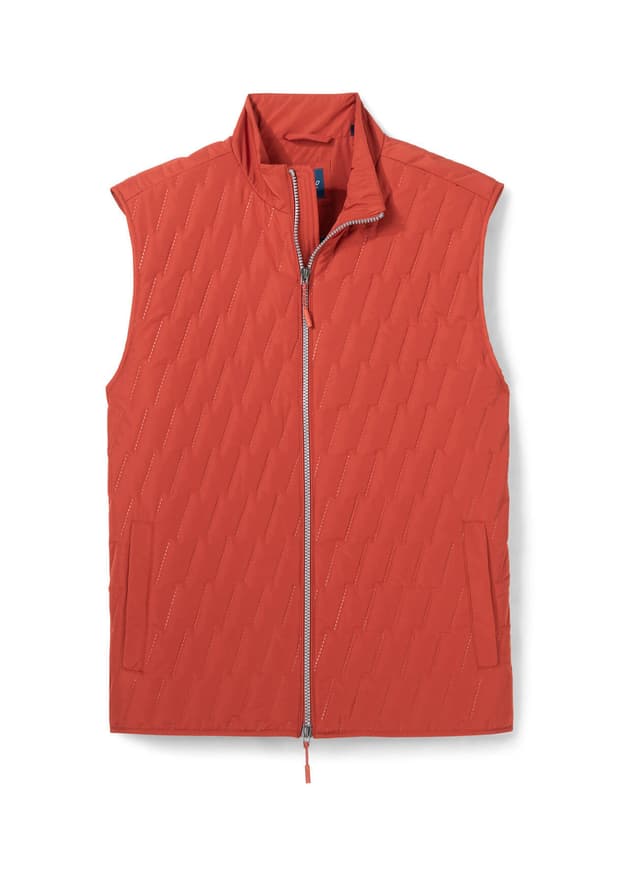 Johnnie-O Men's Belfry Vest - Orange LG