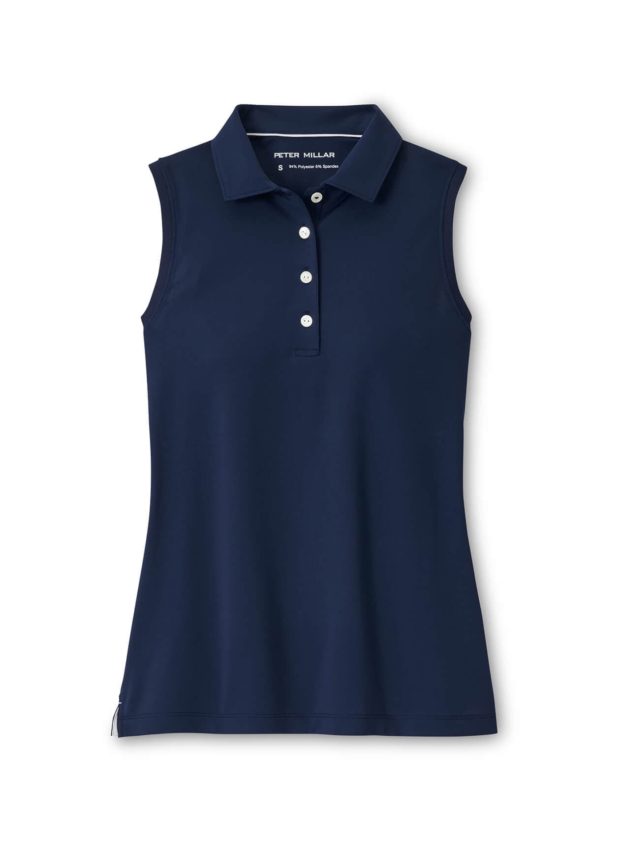 Peter Millar Women's Banded Sport Mesh Sleeveless Button Polo