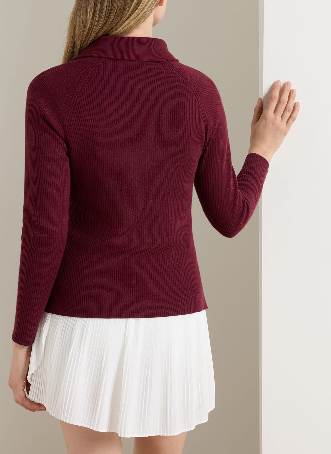 Peter Millar Women's Coolspun Lite Cotton Ribbed Cardigan - Red LG