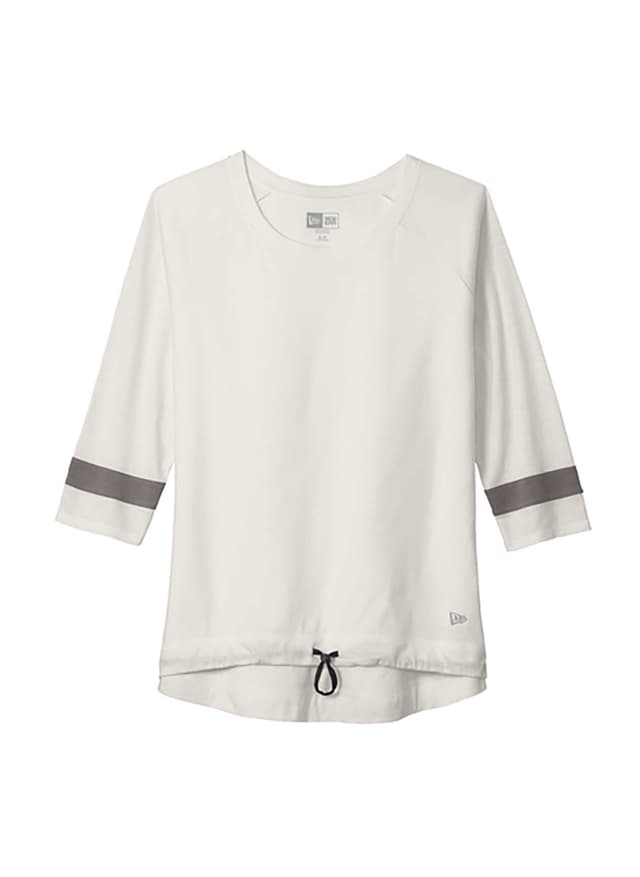 New Era Women's Tri-Blend 3/4-Sleeve Tee - White 3XL