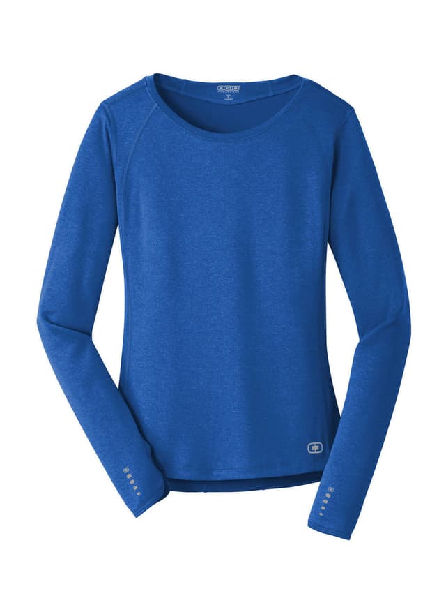 OGIO Women's Endurance Pulse Crew Long-Sleeve T-Shirt - Blue 3XL