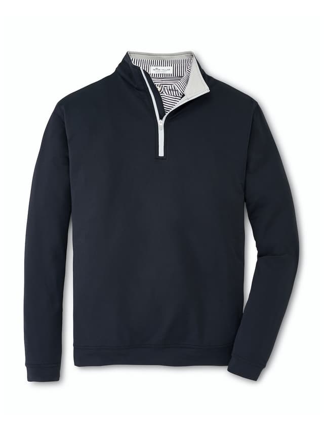 Peter Millar Men's Perth Performance Quarter-Zip - Black 3XL