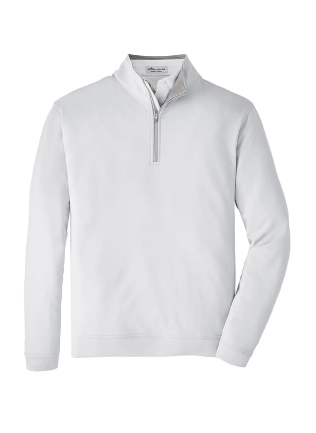 Peter Millar Men's Perth Performance Quarter-Zip - Light Grey 3XL