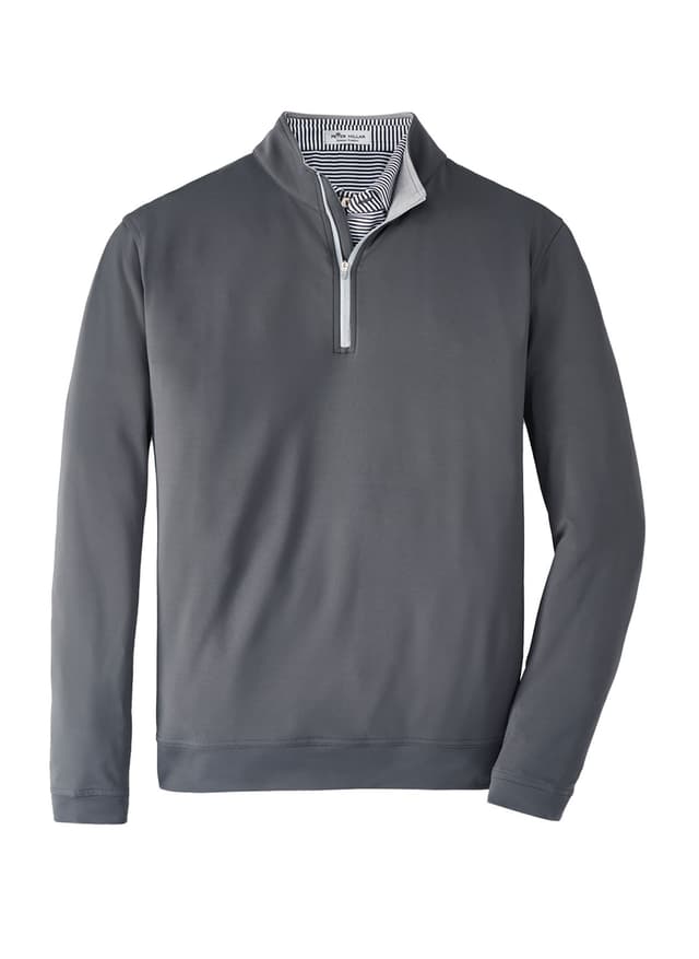 Peter Millar Men's Perth Performance Quarter-Zip - Dark Grey 3XL