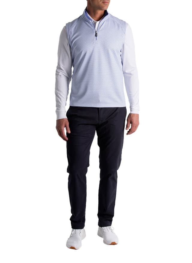 Fairway & Greene Men's Wave Quarter-Zip Vest - White LG