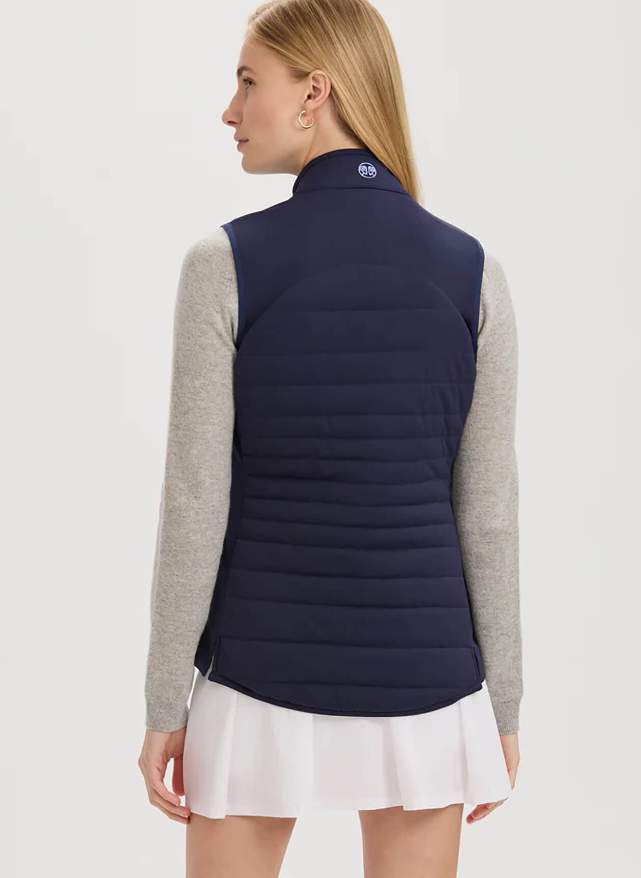 Renwick Women's Quilted Knit Vest - Navy LG