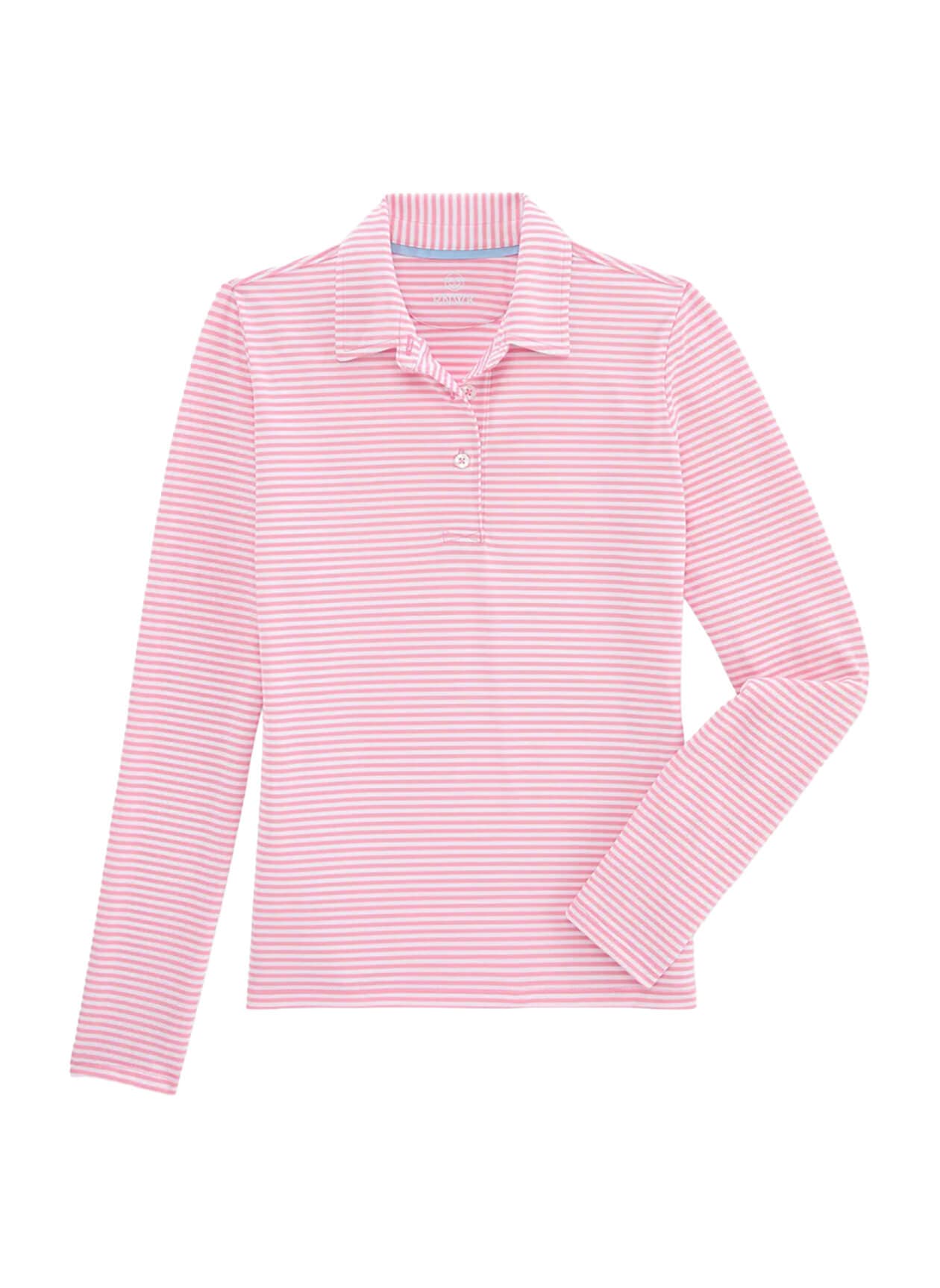 Renwick Women's Long Sleeve Tech Pique Stripe Polo