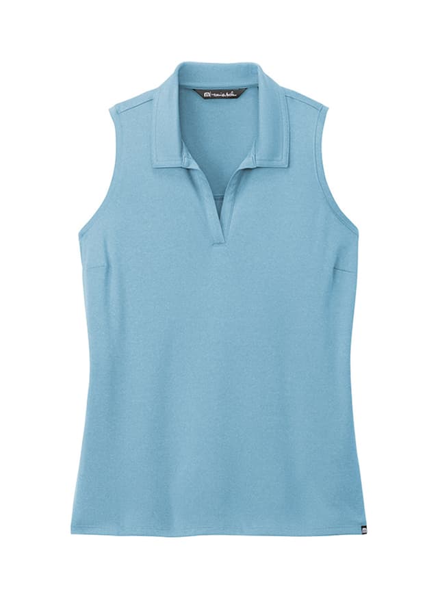 TravisMathew Women's Coto Performance Sleeveless Polo - Cyan LG
