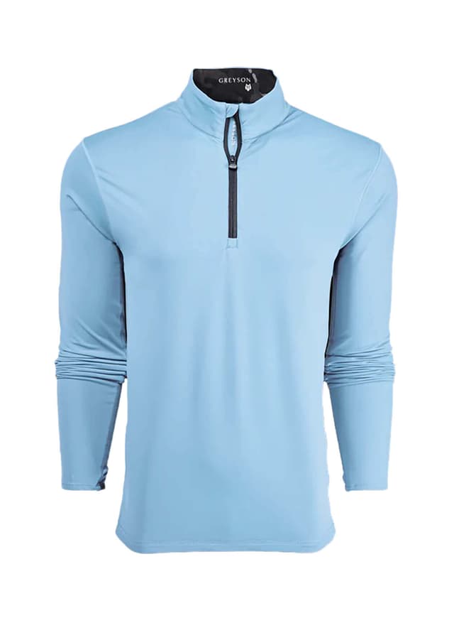 Greyson Men's Tate Quarter-Zip 26 - Cyan 3XL