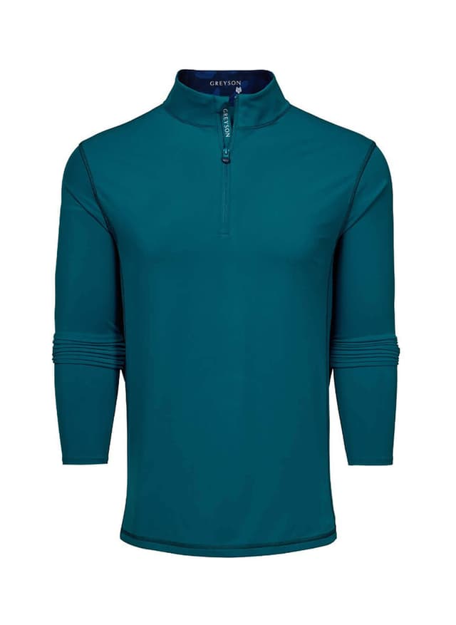 Greyson Men's Tate Quarter-Zip SP26 - Cyan LG