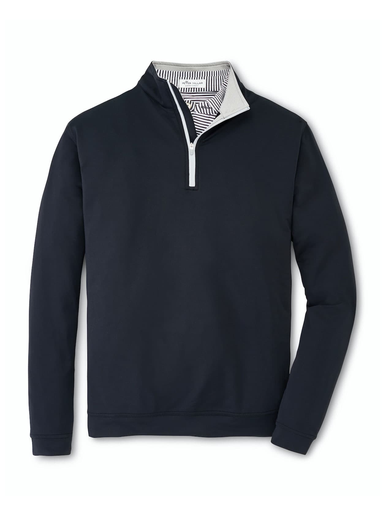 Peter Millar Men's Perth Performance Quarter-Zip - Black 3XL