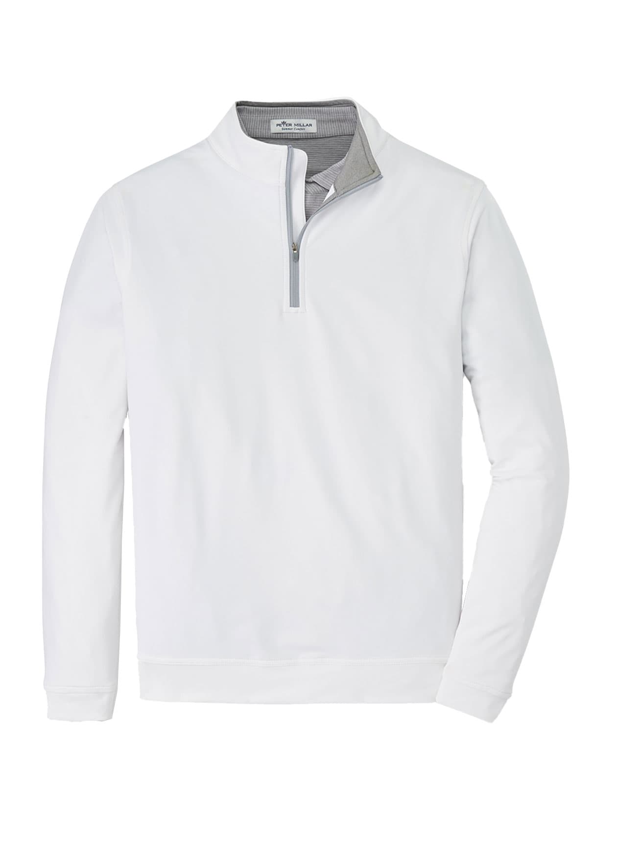 Peter Millar Men's Perth Performance Quarter-Zip - White 3XL